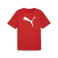 Koszulka męska Puma Team Rise Logo Jersey Cotton. Białe t-shirty sportowe męskie Puma, m, z bawełny, bez ramiączek, do piłki nożnej. Za 75.00 zł.