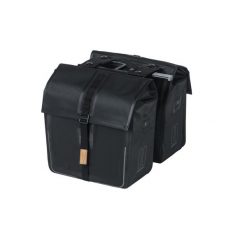 Rower – podwójna torba „Urban Dry MIK 2.0”. Czarne shopper bag damskie BASIL, bez wzorów, bez dodatków. Za 543.50 zł.