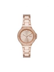 DKNY Zegarek Chambers NY6642 Różowe złocenie. Czerwone, analogowe zegarki damskie DKNY. Za 479.99 zł.