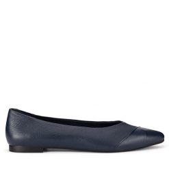 Baleriny Lasocki. Niebieskie baleriny damskie Lasocki, bez wzorów, bez obcasa. Za 169.99 zł.