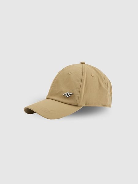 4F Czapka z daszkiem strapback uniseks - beżowa XS/S (56cm). Brązowe czapki z daszkiem damskie 4f, bez wzorów. Za 69.99 zł.