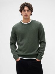 GAP Sweter w kolorze ciemnozielonym rozmiar: XL. Zielone swetry męskie GAP, xl, bez wzorów, z bawełny, bez kołnierzyka. Za 132.05 zł.