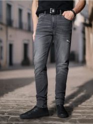 Jeansy skinny fit - szary. Szare jeansy męskie Sinsay. W wyprzedaży za 55.99 zł.
