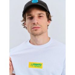 Koszulka sportowa MANTO Block 24 z krótkim rękawem. Białe bluzki sportowe damskie Manto, l, bez wzorów, bez ramiączek. Za 84.99 zł.
