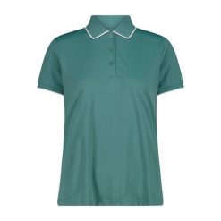 Damska koszulka polo CMP. Zielone topy sportowe damskie CMP, m, bez wzorów, bez ramiączek. Za 217.50 zł.