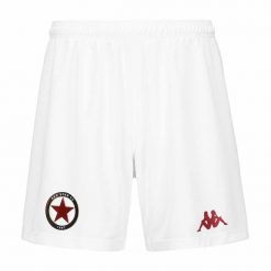 Krótki Red Star FC Ryder 2024/25. Białe szorty męskie Kappa, bez wzorów, z materiału, retro. Za 196.95 zł.