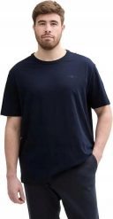 T-SHIRT KOSZULKA MĘSKA PLUS SIZE TOM TAILOR GRANATOWA. Niebieskie t-shirty sportowe męskie Tom Tailor, m, z bawełny, bez ramiączek, na fitness i siłownię. Za 112.00 zł.