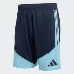 Szorty treningowe Argentyna 26 Tiro. Niebieskie szorty sportowe męskie Adidas, l, z materiału, na fitness i siłownię. Za 199.00 zł.