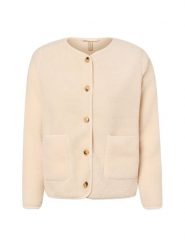 Soyaconcept® Damowa kurtka z futra typu teddy Kobiety Sztuczne włókno beżowy, S. Brązowe kurtki damskie s, bez wzorów, z futra, bez kaptura. Za 199.95 zł.