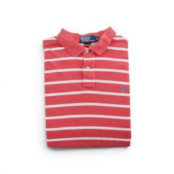 Polo Ralph Lauren koszulka męska z krótkim rękawem. Czerwone koszulki polo męskie Ralph Lauren, l, bez wzorów, z materiału, bez ramiączek. Za 85.16 zł.