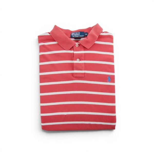 Polo Ralph Lauren koszulka męska z krótkim rękawem. Czerwone koszulki polo męskie Ralph Lauren, l, bez wzorów, z materiału, bez ramiączek. Za 85.16 zł.