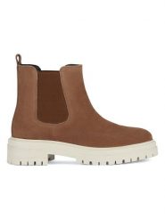 Geox Skórzane sztyblety "Iridea" w kolorze jasnobrązowym rozmiar: 36. Brązowe botki damskie Geox, sportowe, bez obcasa, bez zapięcia. Za 192.79 zł.