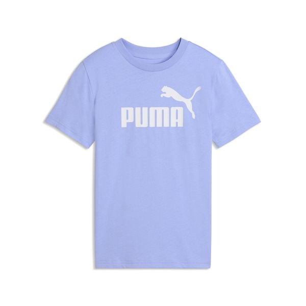 Młodzieżowa koszulka ESS z logo No. 1 PUMA. Fioletowa bluzki damskie Puma, m, bez wzorów, z bawełny, klasyczne, bez kołnierzyka, bez ramiączek. Za 79.00 zł.