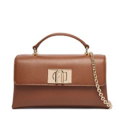Torebka Furla. Brązowe torebki wieczorowe Furla, bez wzorów, wizytowe, bez kołnierzyka, bez ramiączek. Za 1,104.00 zł.