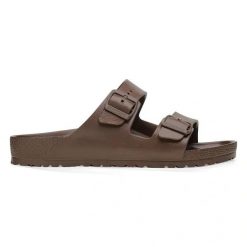 Birkenstock Arizona EVA Roast Klapki damskie. Brązowe klapki damskie Birkenstock, bez wzorów, bez obcasa. Za 219.99 zł.