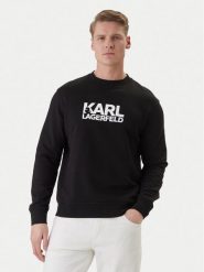 KARL LAGERFELD Bluza 705780 500917 Czarny Regular Fit. Czarne bluzy bez kaptura męskie Karl Lagerfeld, m, z bawełny. Za 419.99 zł.