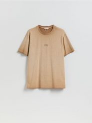 T-shirt comfort fit - musztardowy. T-shirty męskie Reserved, l, bez wzorów, z bawełny, bez kołnierzyka. Za 69.99 zł.