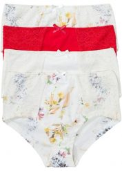 Figi maxi panty (4 pary), z bawełny organicznej. Białe figi damskie bonprix, bez wzorów, z bawełny. Za 69.99 zł.