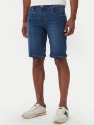 Beverly Hills Polo Club Szorty jeansowe P-SS26M-BJ494360 Niebieski Regular Fit. Niebieskie szorty męskie Beverly Hills Polo Club, z bawełny, bez kołnierzyka. Za 143.99 zł.
