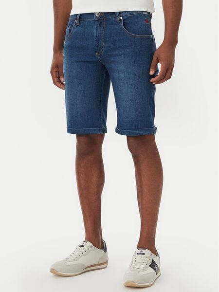 Beverly Hills Polo Club Szorty jeansowe P-SS26M-BJ494360 Niebieski Regular Fit. Niebieskie szorty męskie Beverly Hills Polo Club, bez wzorów, z bawełny. Za 143.99 zł.