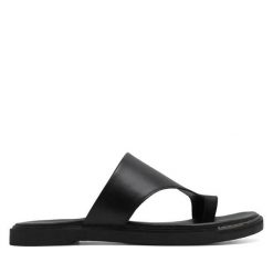 Klapki Lasocki. Czarne klapki damskie Lasocki, bez wzorów, bez obcasa. Za 159.99 zł.