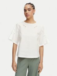 Weekend Max Mara Bluzka Targa 2615941102 Biały Regular Fit. Białe topy sportowe damskie Weekend Max Mara, l, bez wzorów, z bawełny, bez ramiączek. Za 679.99 zł.