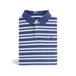 Second life - Koszulka polo męska z krótkim rękawem niebieska - Stan dobry. Niebieskie koszulki polo męskie Ralph Lauren, m, bez wzorów, bez ramiączek. Za 97.25 zł.