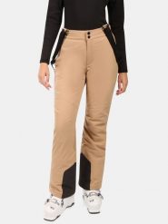 Kilpi Spodnie narciarskie "Elare" w kolorze beżowym rozmiar: 46. Brązowe spodnie dresowe damskie Kilpi, bez wzorów, z materiału. Za 347.99 zł.