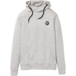 Bluza ze stójką Slim Fit bonprix jasnoszary melanż. Szare bluzy bez kaptura męskie bonprix, m. Za 69.99 zł.