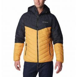 Kurtka Puchowa Columbia Eddie Gorge Hooded Jacket Męska Zimowa. Żółte kurtki męskie Columbia, na zimę, l, bez wzorów, z puchu, casualowe, bez kaptura. Za 667.99 zł.