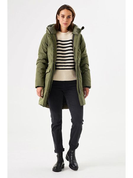 Garcia Parka w kolorze khaki rozmiar: S. Brązowe parki damskie Garcia, s, z aplikacjami. Za 243.64 zł.