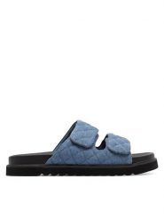 Jenny Fairy Klapki BOXIE HY2304-02 Niebieski. Niebieskie klapki damskie Jenny Fairy, bez wzorów, z materiału, bez obcasa. Za 99.99 zł.