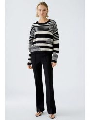 Oui Sweter w kolorze kremowo-czarnym rozmiar: 42. Brązowe swetry klasyczne damskie Oui, z wełny, bez kołnierzyka. Za 183.15 zł.