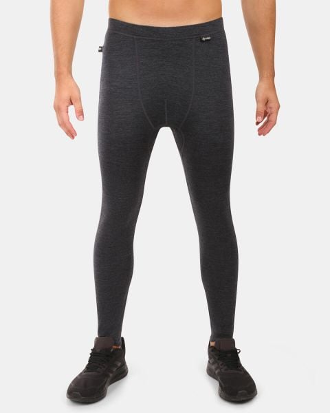Męskie spodnie termoaktywne z wełny merino Kilpi MAVORA BOTTOM-M. Czarne bielizna termoaktywna męska Kilpi, m, bez wzorów, z materiału. Za 344.59 zł.