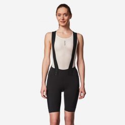 Spodnie rowerowe szosowe damskie Van Rysel EDR Ultra. Czarne spodnie materiałowe damskie VAN RYSEL, bez wzorów, z tworzywa sztucznego, sportowe. Za 499.99 zł.