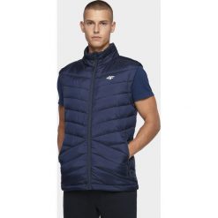 Bezrękawnik puchowy męski KUMP001 - ciemny granat. Brązowe kamizelki męskie 4f, m, z puchu. W wyprzedaży za 199.99 zł.