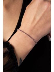 Lodie Silver Bransoletka z cyrkoniami rozmiar: onesize. Różowe bransoletki damskie Lodie Silver, metalowe. Za 17.99 zł.