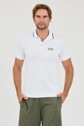 EA7 Biała koszulka polo. Białe koszulki polo męskie EA7 Emporio Armani, l, bez wzorów, bez ramiączek. W wyprzedaży za 346.99 zł.