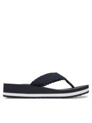 Tommy Hilfiger Japonki FW0FW08737 Granatowy. Niebieskie klapki damskie Tommy Hilfiger, bez wzorów, z materiału, bez obcasa. Za 199.99 zł.