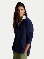 Polo Ralph Lauren Sweter 211B17797001 Granatowy Regular Fit. Niebieskie swetry klasyczne damskie Polo Ralph Lauren, l, z bawełny, bez kołnierzyka. Za 859.99 zł.