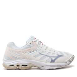 Buty halowe Mizuno. Białe buty sportowe na co dzień damskie Mizuno, bez wzorów, mizuno wave. Za 489.99 zł.