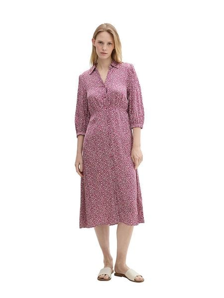 Tom Tailor Sukienka koszulowa w kolorze różowo-białym rozmiar: 36. Białe sukienki damskie Tom Tailor, na co dzień, bez wzorów, z wiskozy, bez kołnierzyka, bez ramiączek, midi, koszulowe. Za 165.99 zł.