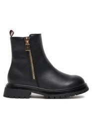 Tommy Hilfiger Botki Chelsea Boot T3A5-33566-1351 M Czarny. Czarne botki dziewczęce Tommy Hilfiger, bez wzorów, ze skóry, bez ramiączek. Za 379.99 zł.