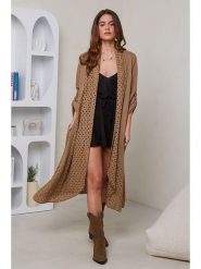 Rodier Lin Lniany kardigan w kolorze karmelowym rozmiar: XL/XXL. Brązowe kardigany damskie Rodier Lin, xl, bez wzorów, ze lnu. Za 162.49 zł.