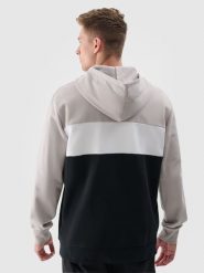 4F Bluza dresowa nierozpinana z kapturem męska - szara XL. Szare bluzy z kapturem męskie 4f, m, z bawełny. W wyprzedaży za 139.99 zł.