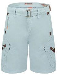 Geographical Norway Bermudy "Peunut" w kolorze błękitnym rozmiar: S. Niebieskie szorty męskie Geographical Norway, z aplikacjami, z bawełny. Za 122.96 zł.