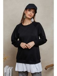 Plume Bluza "Nature" w kolorze czarnym rozmiar: M. Czarne bluzy bez kaptura damskie Plume, m. Za 162.49 zł.