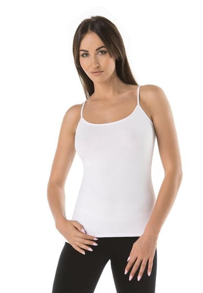 Koszulka na ramiączkach bawełniana Teyli Melisa. Białe bluzki sportowe damskie Teyli, m, bez wzorów, z bawełny, bez ramiączek. Za 69.99 zł.