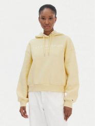 Tommy Hilfiger Bluza Corp Logo WW0WW47832 Żółty Regular Fit. Żółte bluzy bez kaptura damskie Tommy Hilfiger, m, z bawełny. Za 349.99 zł.