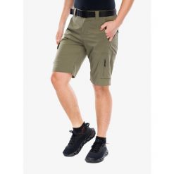 Spodenki turystyczne męskie Columbia Silver Ridge Utility Cargo Short. Zielone szorty męskie Columbia, bez kołnierzyka. Za 207.99 zł.